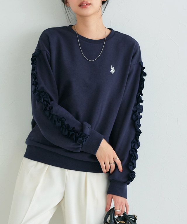 162cm / ネイビー×オフホワイト / M