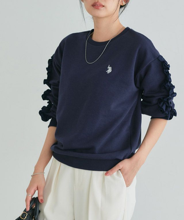 162cm / ネイビー×オフホワイト / M