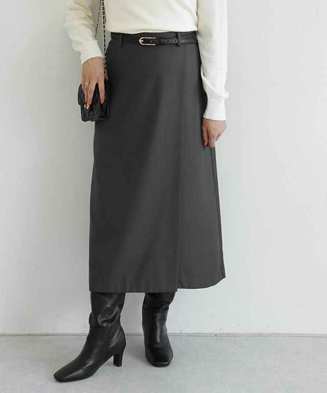 ラップ風ナロースカート