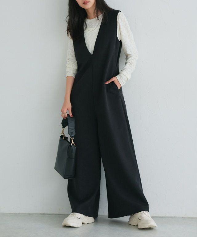 シーニュVネック フレアオールインワン サイズ1 Vネックフレアヘムオールインワン | 【公式】Pierrot（ピエロ