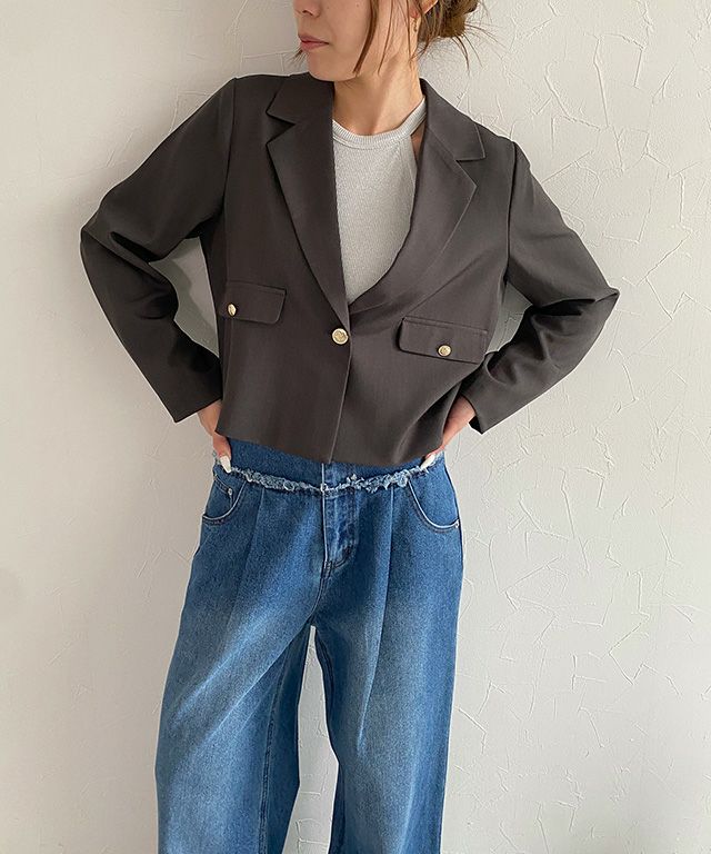 160cm / チャコール / M