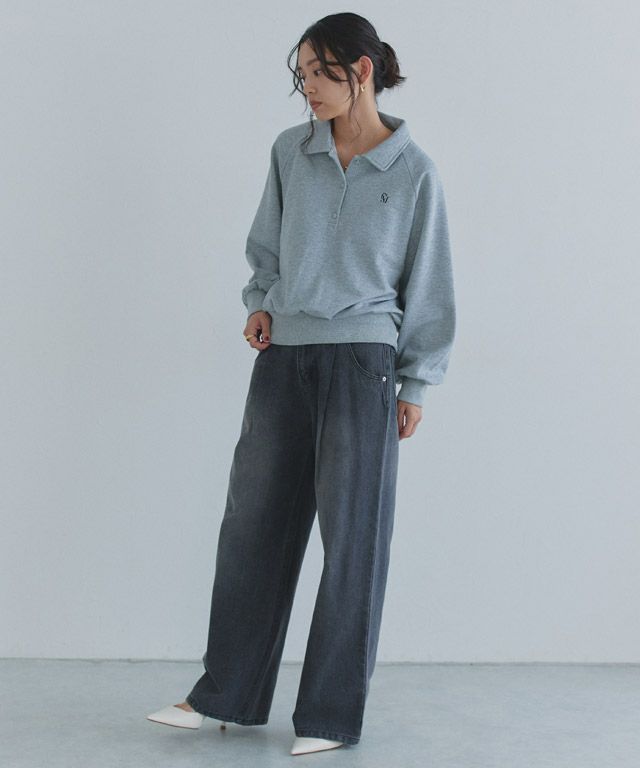 163cm / 杢グレー / M