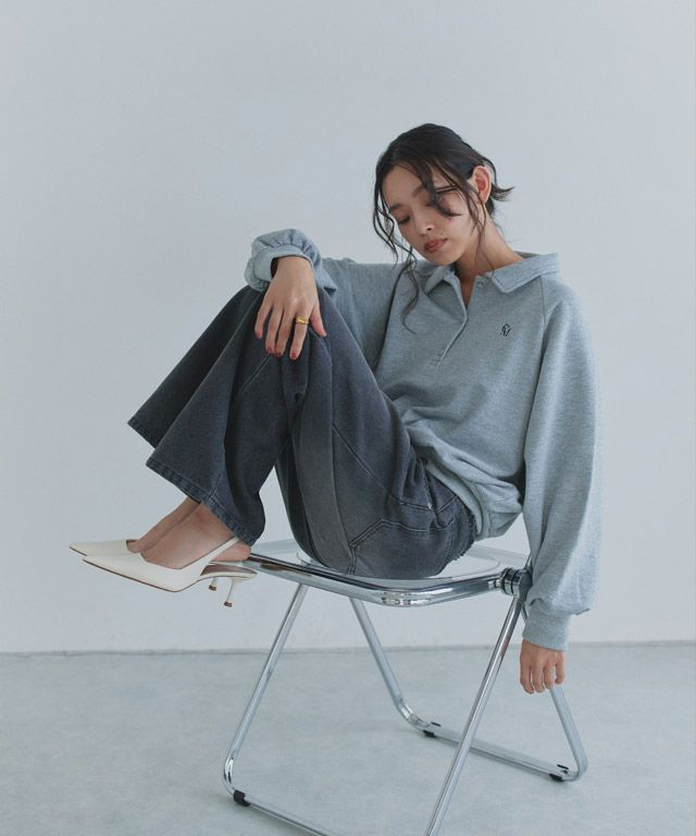 163cm / 杢グレー / M