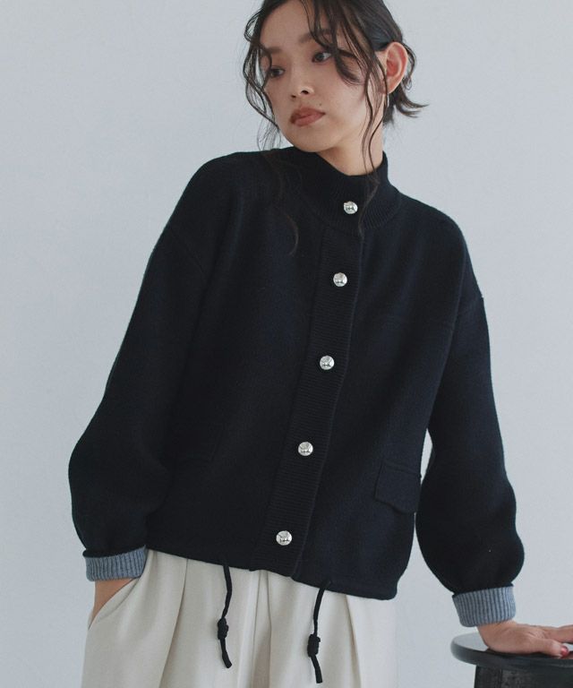 163cm / ブラック×杢グレー / M