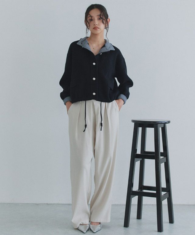 163cm / ブラック×杢グレー / M