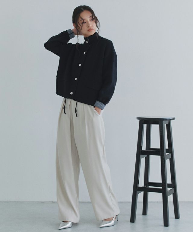 163cm / ブラック×杢グレー / M