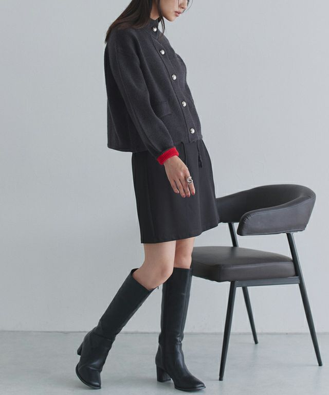 163cm / チャコール×レッド / M