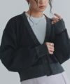 [ECLAM] チュールレイヤードニットカーディガン