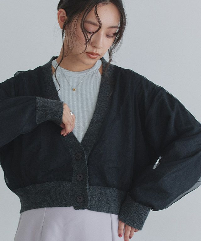 163cm / ブラック×グレー / M