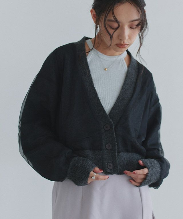 163cm / ブラック×グレー / M