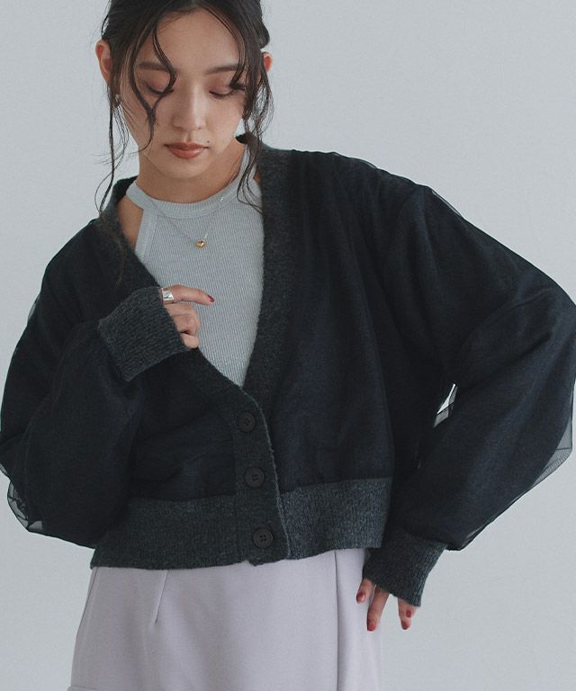 163cm / ブラック×グレー / M