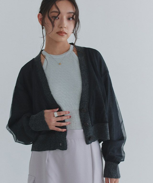 163cm / ブラック×グレー / M