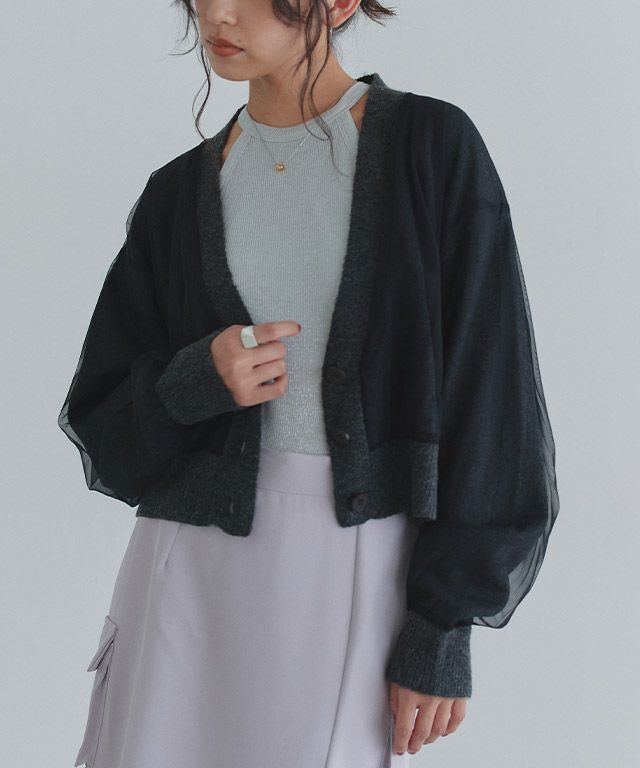 163cm / ブラック×グレー / M