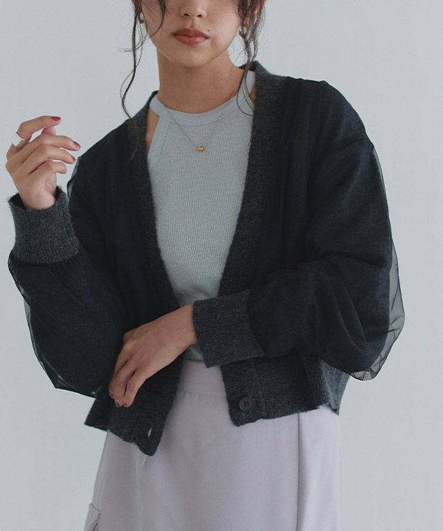 163cm / ブラック×グレー / M