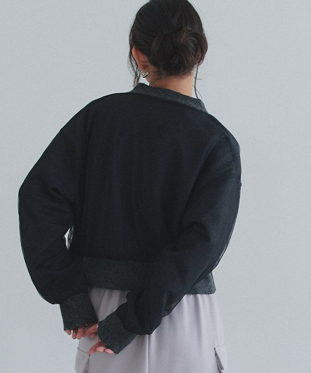 163cm / ブラック×グレー / M