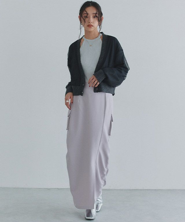 163cm / ブラック×グレー / M