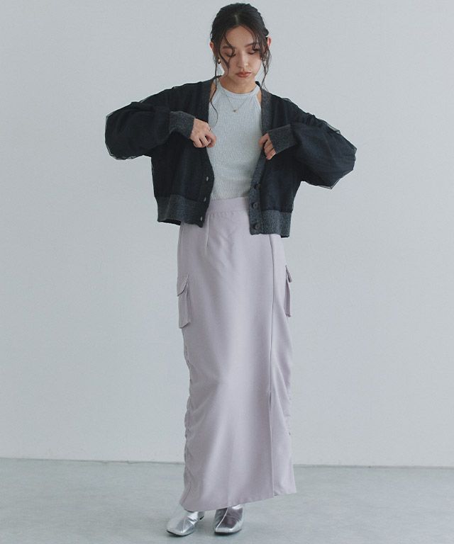 163cm / ブラック×グレー / M