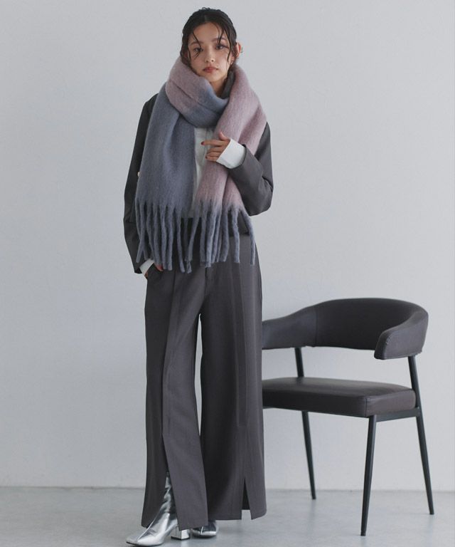 163cm / ピンク×グレー / M