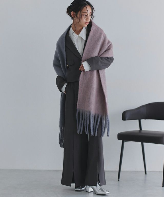 163cm / ピンク×グレー / M