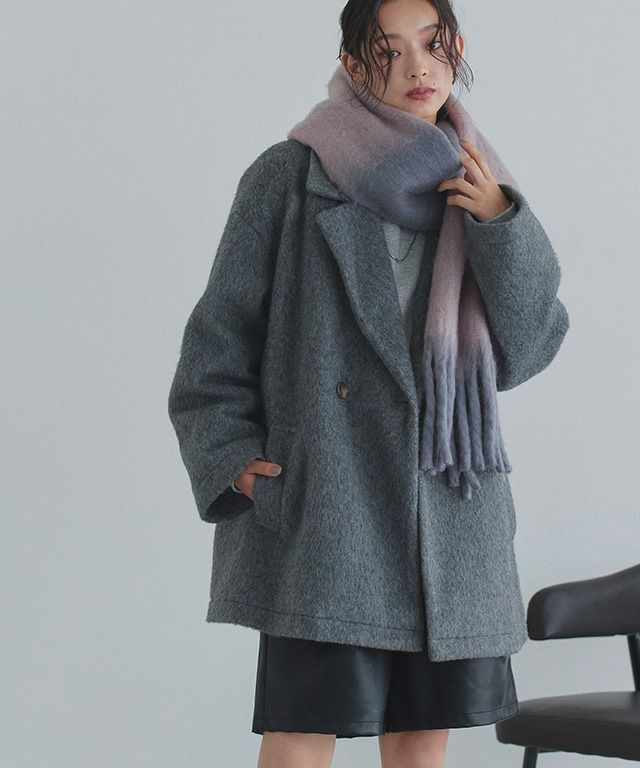 163cm / ピンク×グレー / M