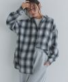 [ECLAM] ベーシックオーバーチェックシャツ【Pierrot】