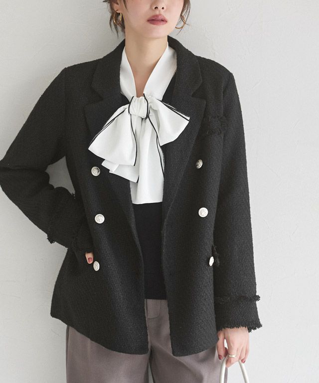 167cm / ツイード / ブラック / M