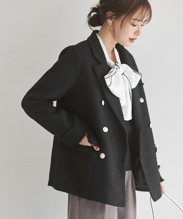 167cm / ツイード / ブラック / M