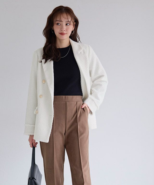 167cm / ツイード / オフホワイト / M