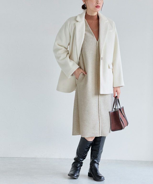 167cm / 杢アイボリー / M