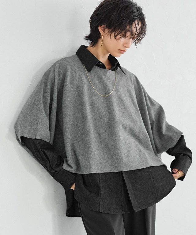 166cm / 杢グレー / M