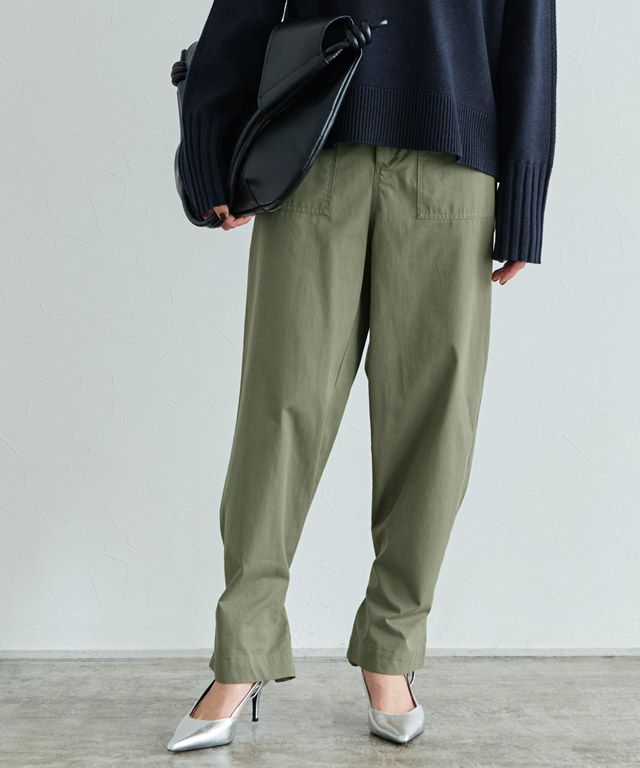 166cm / ダークネイビー×カーキ / M