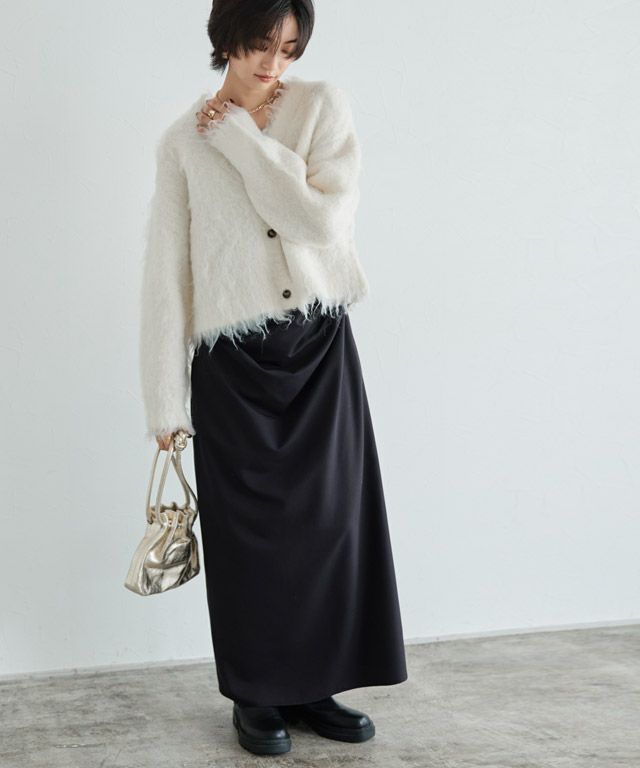 166cm / アイボリー×ブラック / M