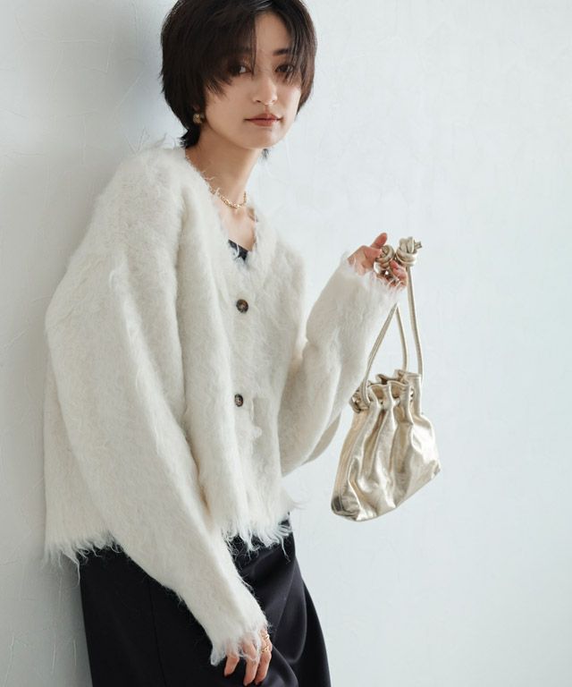 166cm / アイボリー×ブラック / M