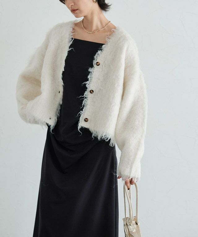 166cm / アイボリー×ブラック / M