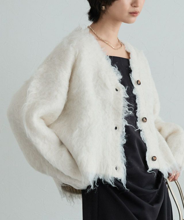 166cm / アイボリー×ブラック / M