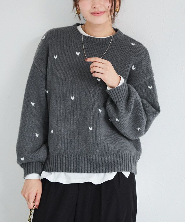 166cm / チャコール×アイボリー / M