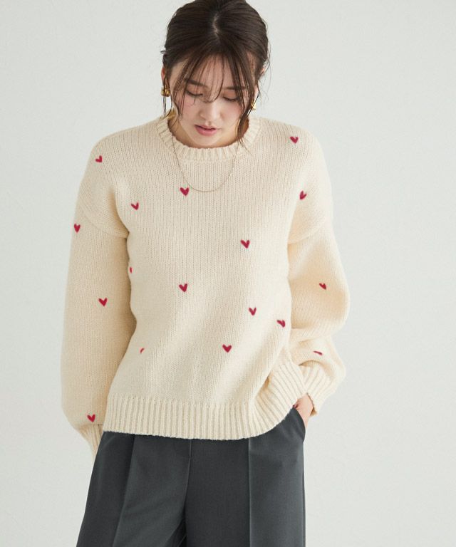 166cm / アイボリー×レッド / M