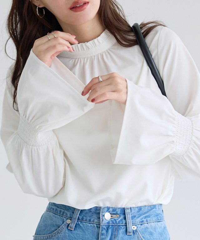 A会場】フリル襟シャーリングブラウス【Pierrot】 | 【公式】Pierrot