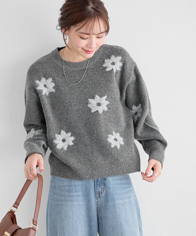 フラワー刺繍ニット | 【公式】Pierrot（ピエロ）レディース