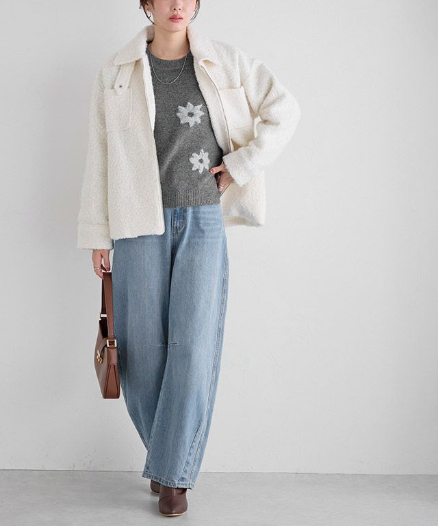 167cm / 杢チャコール×グレー / M