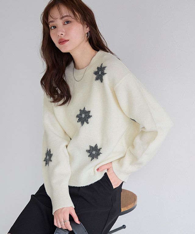 167cm / アイボリー×チャコール / M