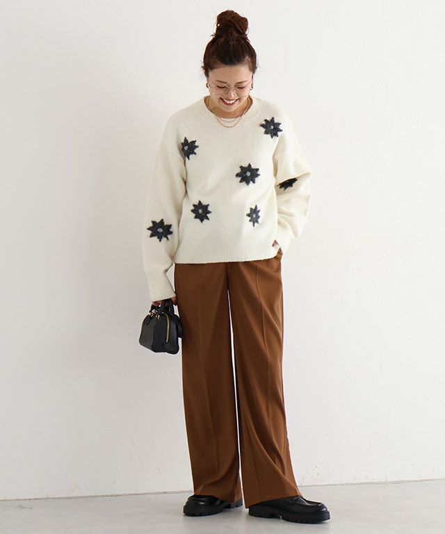 157cm / アイボリー×チャコール / M