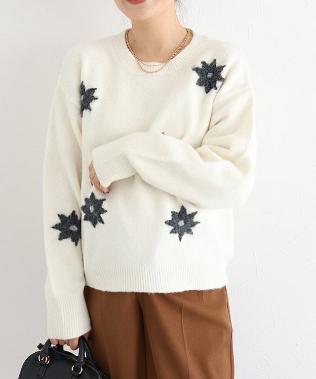 157cm / アイボリー×チャコール / M