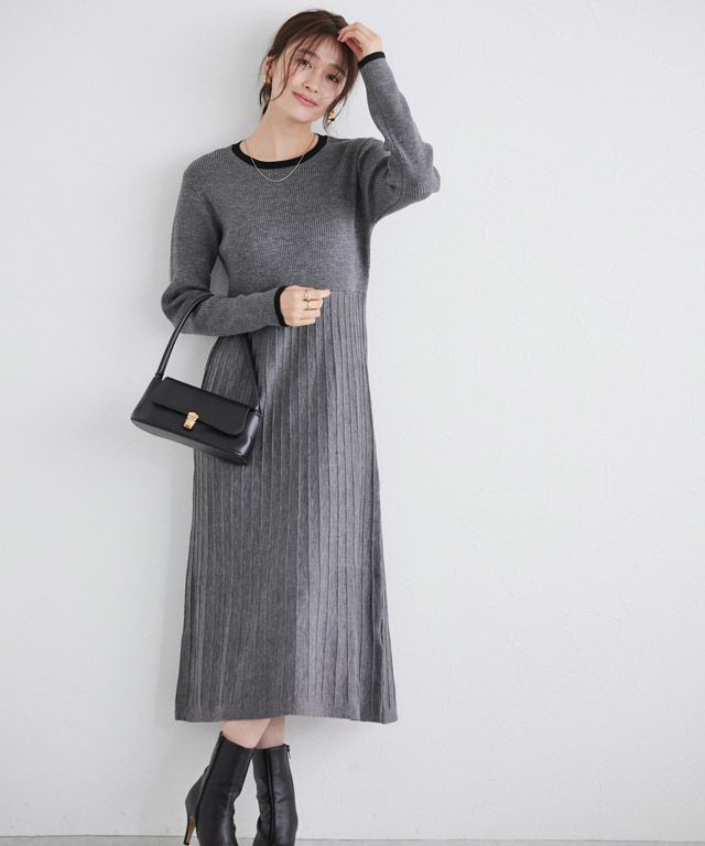 166cm / 杢グレー×ブラック / M