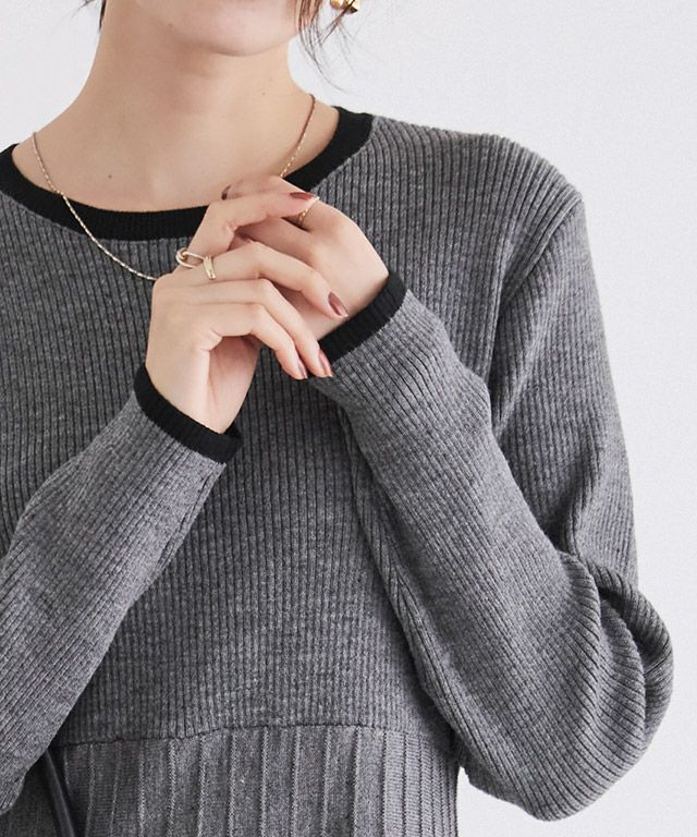 166cm / 杢グレー×ブラック / M