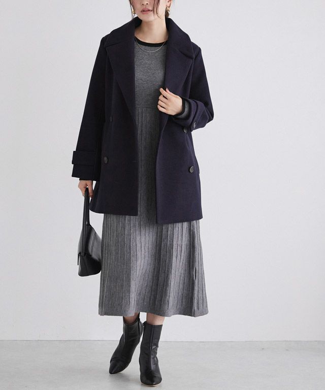 166cm / 杢グレー×ブラック / M