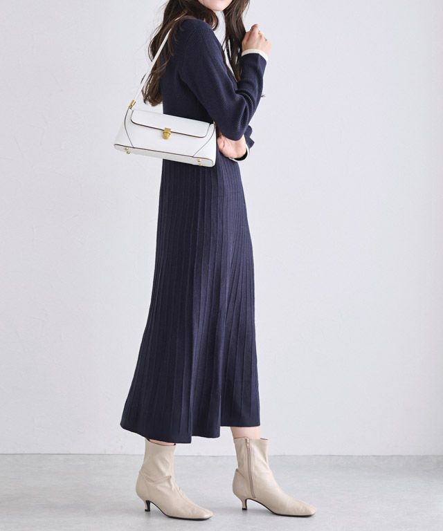 166cm / ネイビー×アイボリー / M