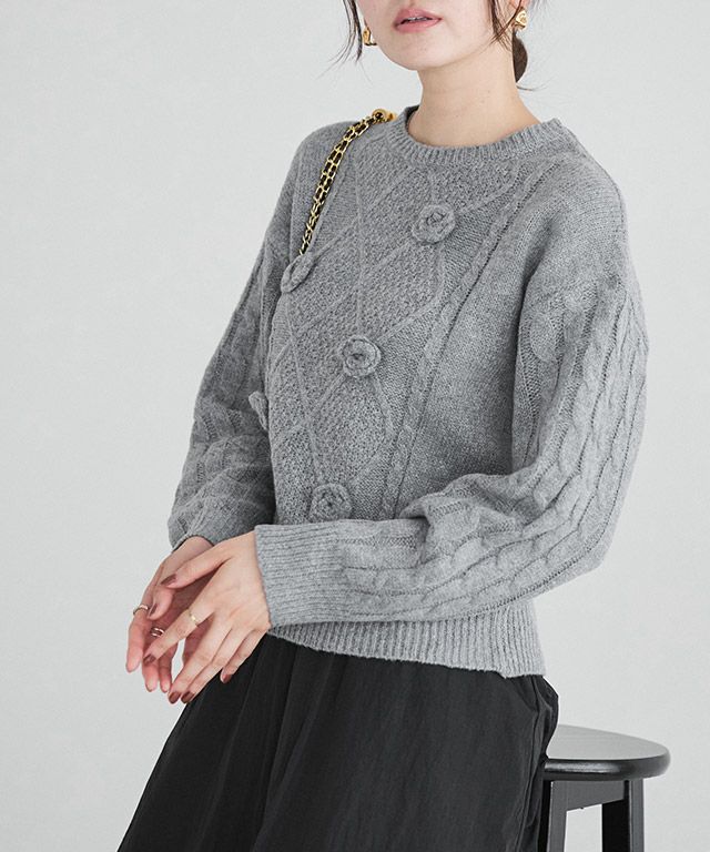 166cm / 杢グレー / M