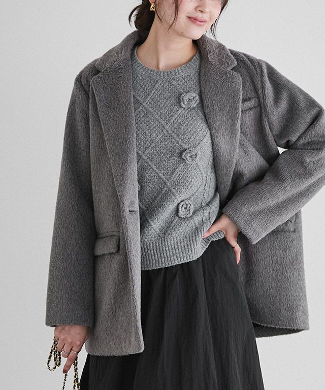 166cm / 杢グレー / M