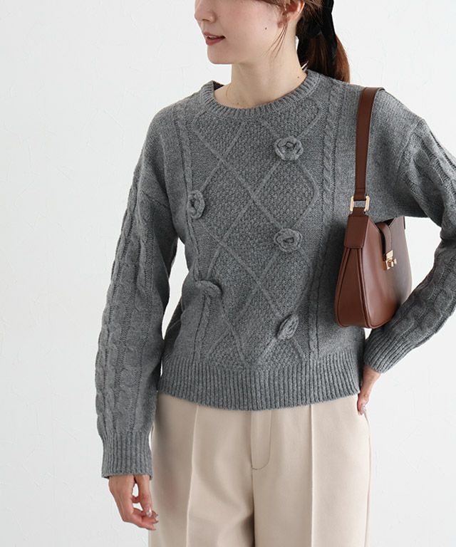 163cm / 杢グレー / M